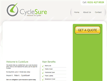 Tablet Screenshot of cyclesure.co.uk